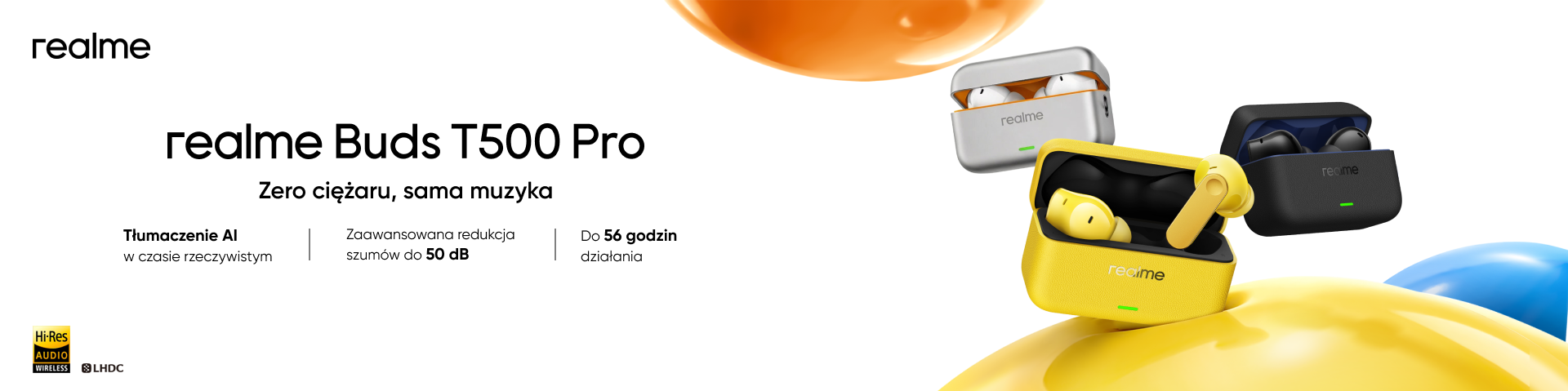 realme Buds T500 Pro Nowość
